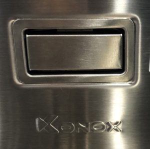 Konox logo nhận diện chậu rửa bát