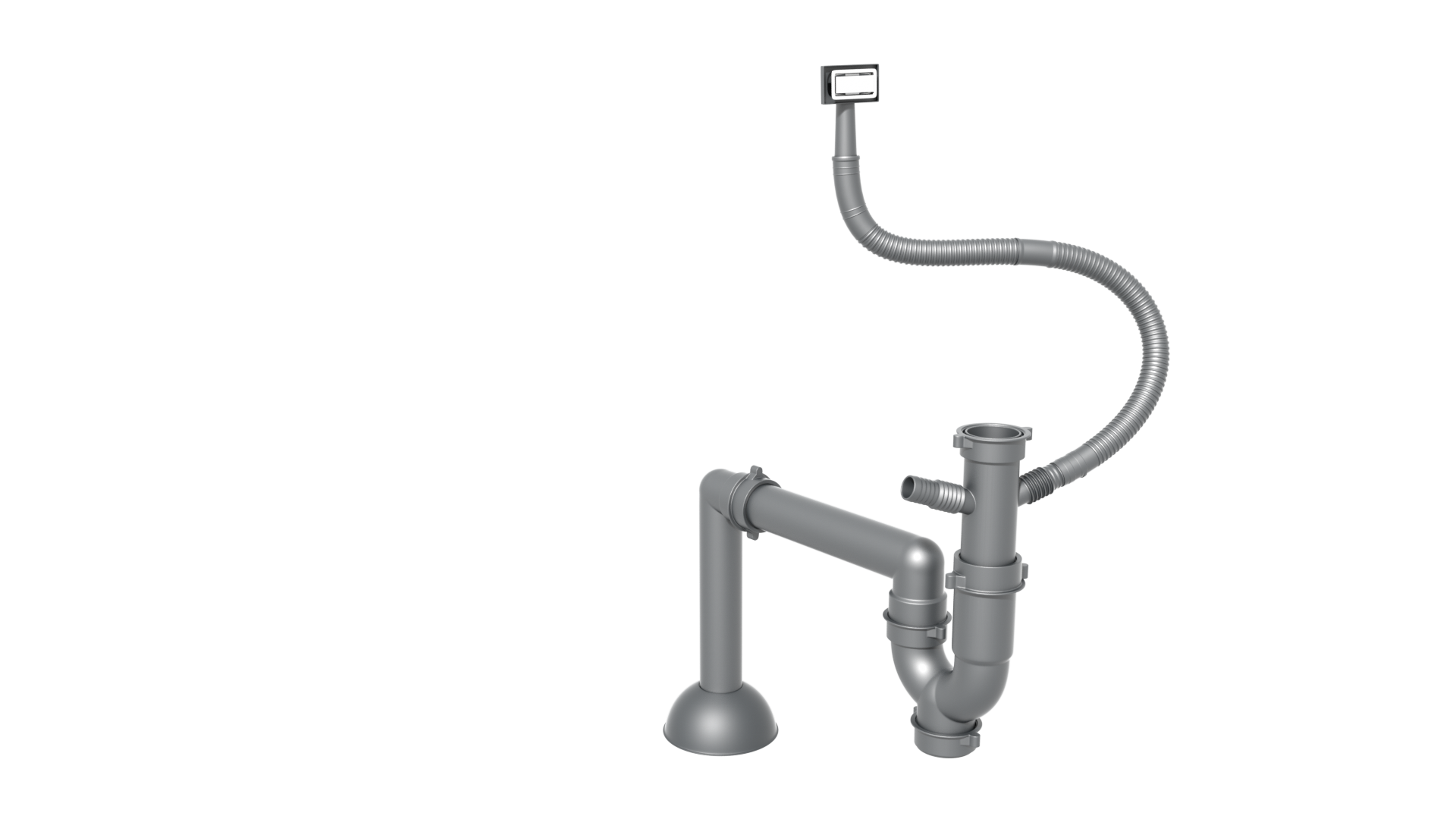 Siphon chậu rửa bát đơn Konox