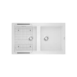 Chậu rửa bát Granite Sink Phoenix 860 – White Silver