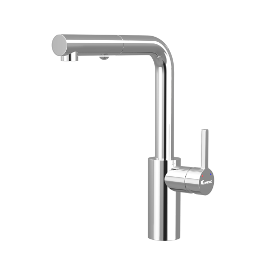 Vòi rửa bát dây rút Vira Chrome