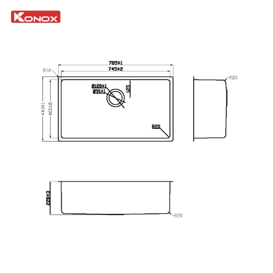 Chậu rửa bát Turkey Sink STELO 780U
