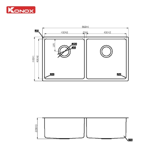 Chậu rửa bát Turkey Sink Vigo 860