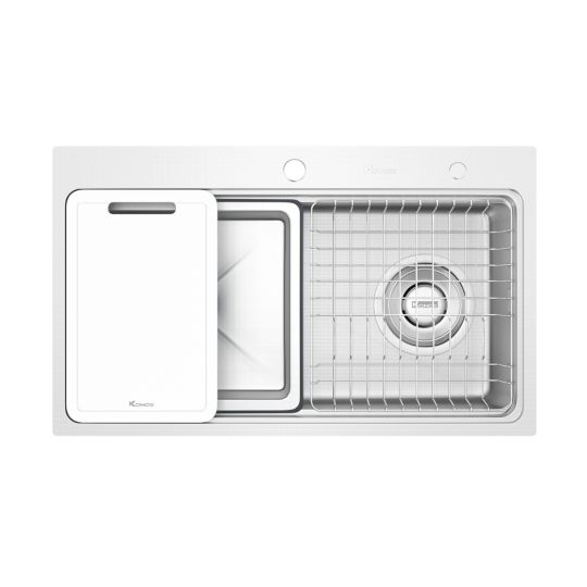 Chậu rửa bát 1 hố chống xước Workstation Sink KN8048TS Dekor