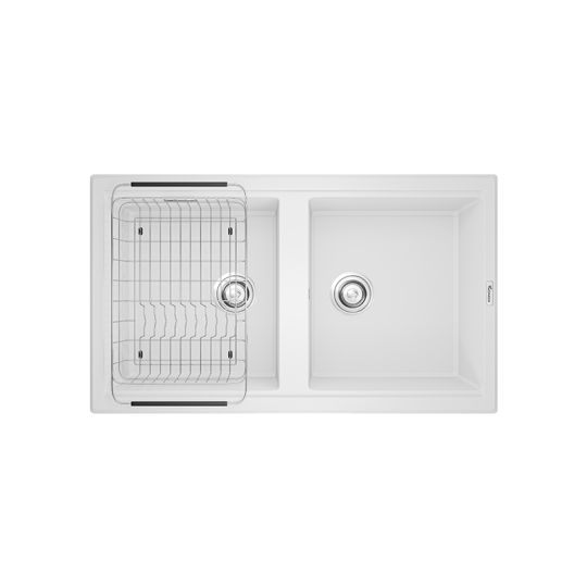 Chậu rửa bát Granite Sink Phoenix Smart 860 – White Silver