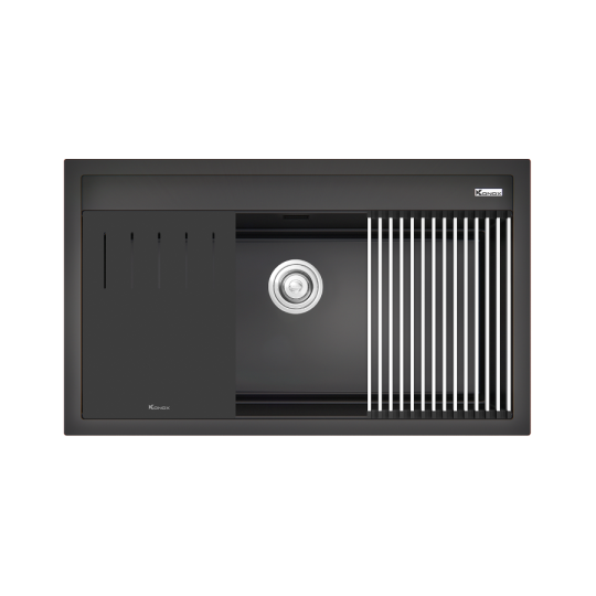 Chậu rửa bát đá Granite Sink Terra 860S Black