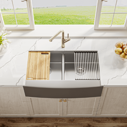 Chậu rửa bát Workstation Sink – Apron Sink KN8751DA Curve