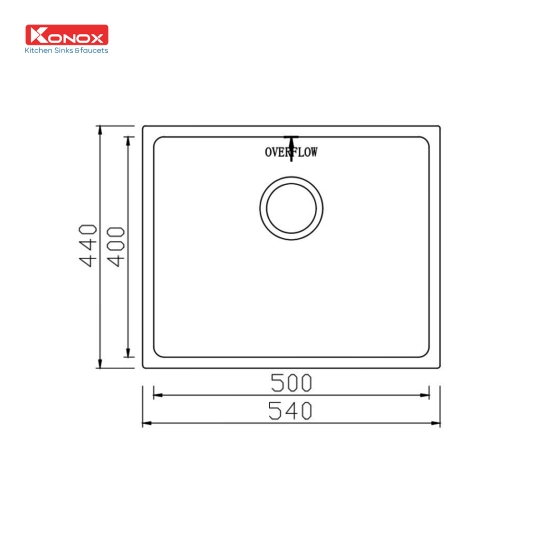 Chậu rửa bát Undermount Sink Cube 5444SU