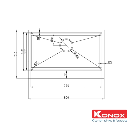 Chậu rửa bát Workstation Sink – Apron Sink KN8051AS Retta