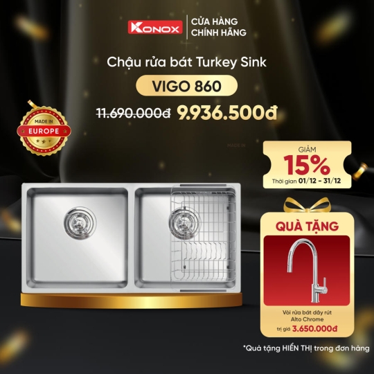 Chậu rửa bát Turkey Sink Vigo 860