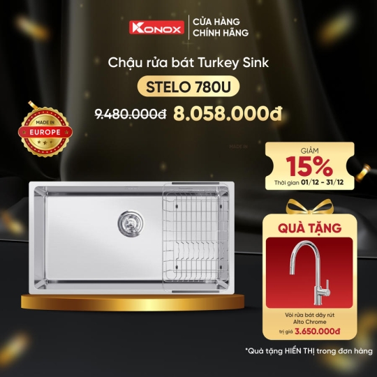 Chậu rửa bát Turkey Sink STELO 780U